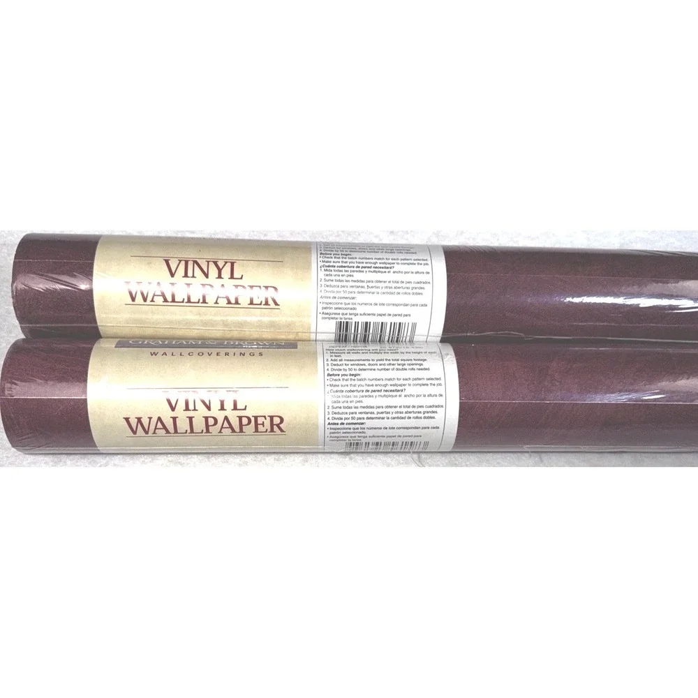 NEW Lot of 2 Graham & Brown Luxury Vinyl Wallpaper Pattern 56158 Batch 064